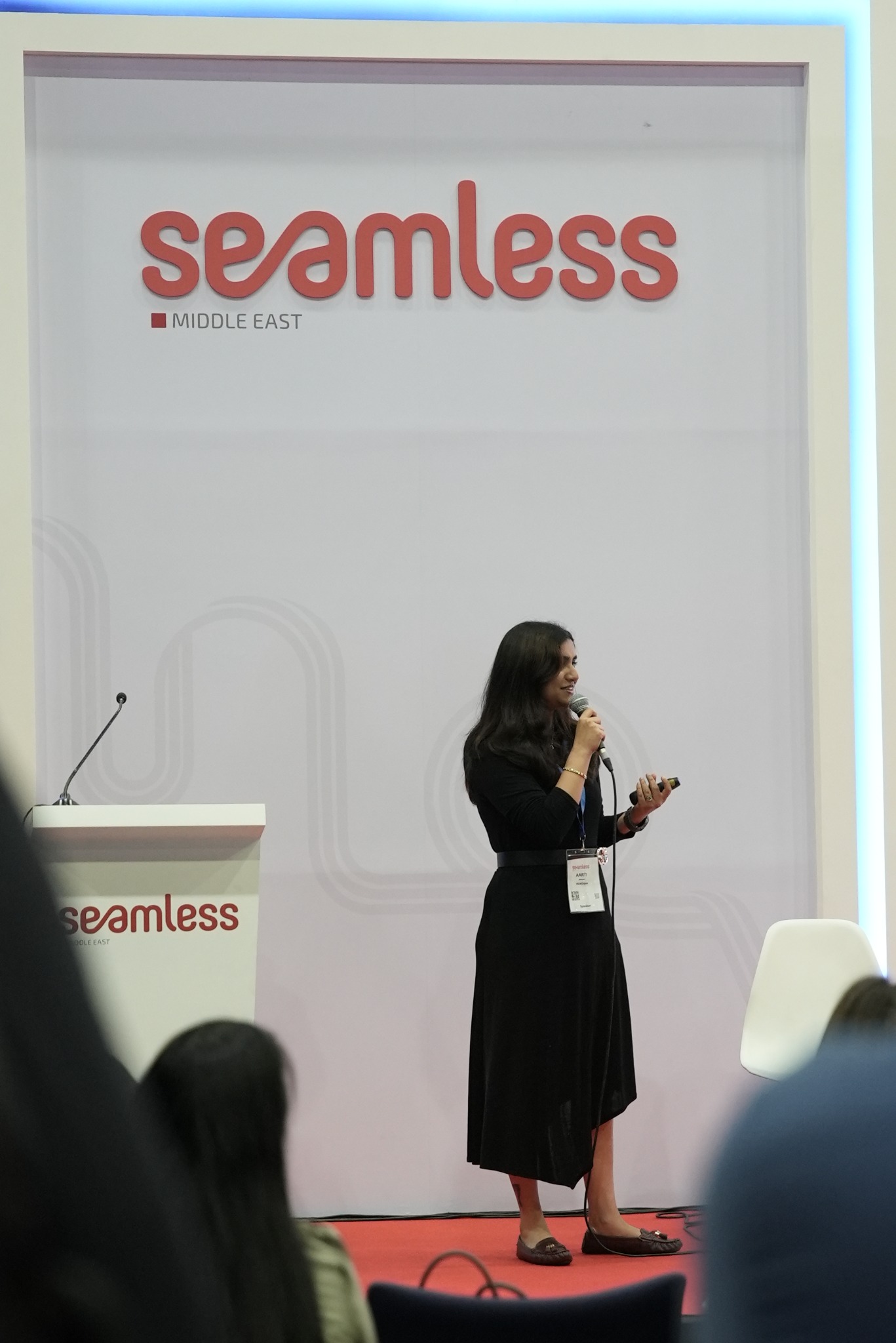 Aarti speaking at Seamless Middle East